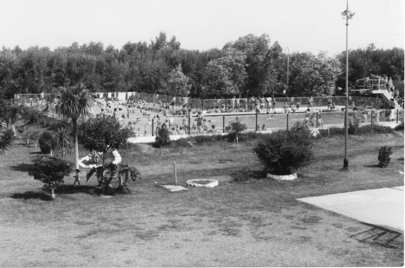 El parque del club en una fotografía histórica
